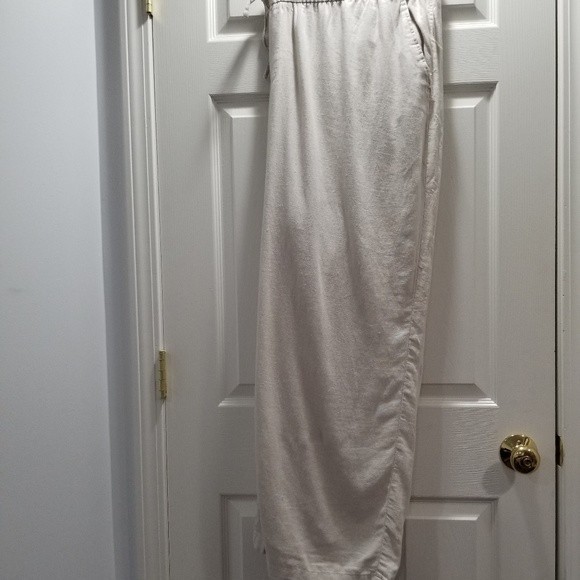 Old Navy Pants - NWT Old Navy Wide Leg Oatmeal Linen Pants 4X